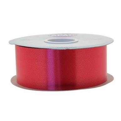 Red Polypropylene Ribbon | Width: 50mm. - Length: 100 Yards