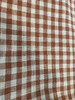 Detail of checked linen handkerchief