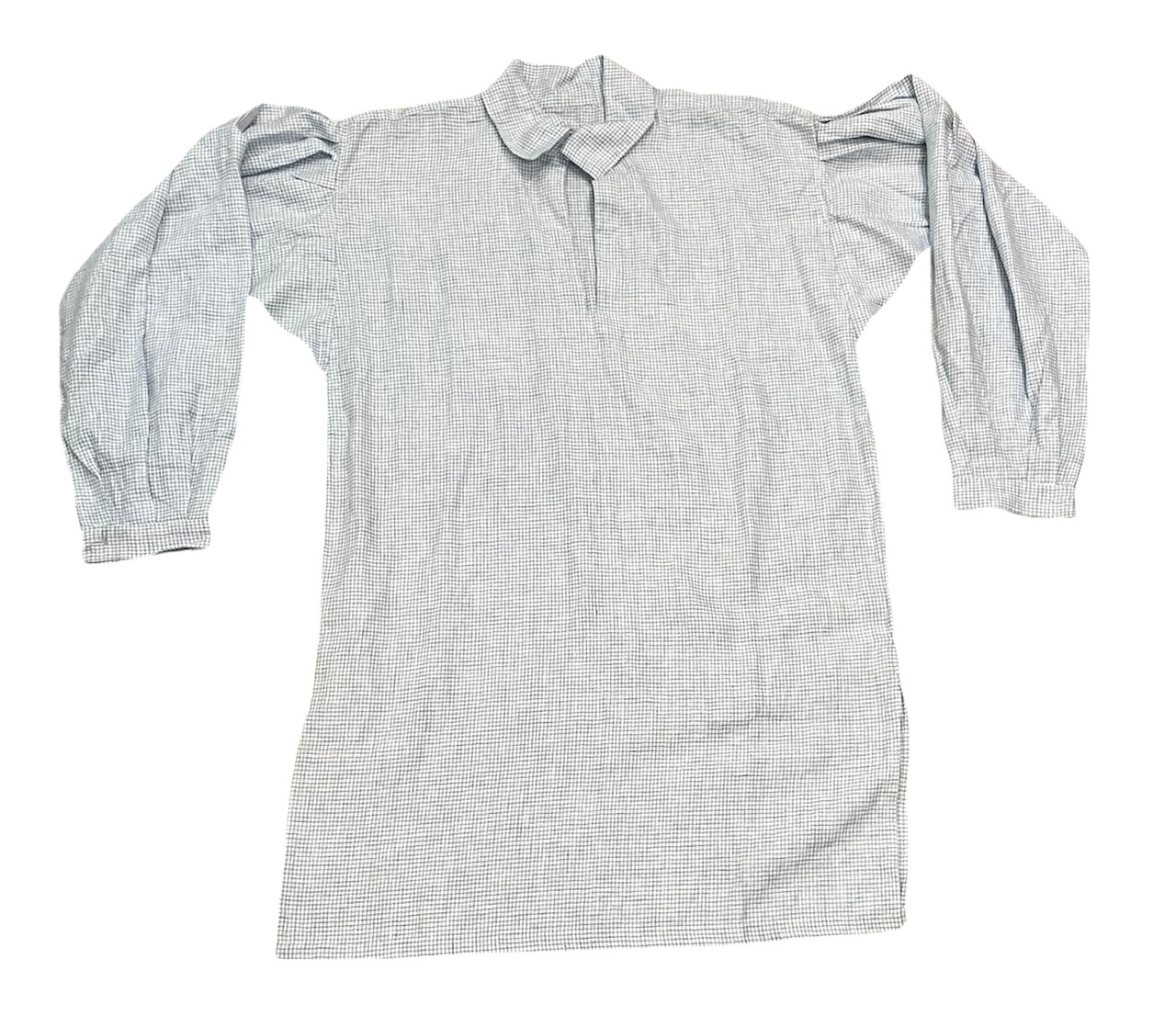 Completely Handsewn 18th Century Shirt Checked Linen