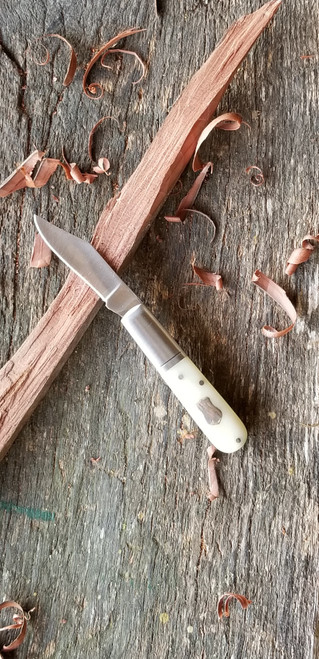 Barlow Style Pocket Knife - Bone or Horn Handle with Shield - South Union  Mills