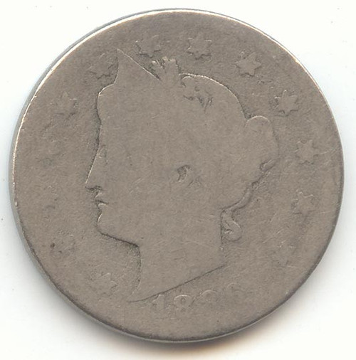 1886 Liberty V Nickel, Key Date, AG, Clear Date