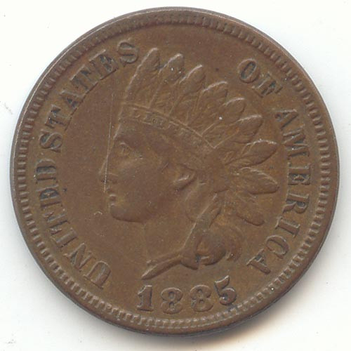 1885 Indian Head Cent, Nice XF