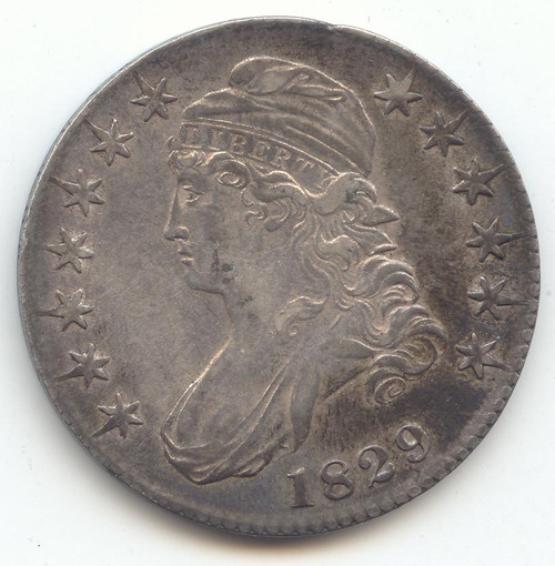 1829 Capped Bust Half Dollar, Lustrous and Original XF-AU