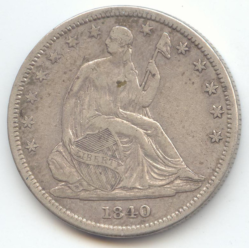 1840 Seated Liberty Half Dollar, Original XF