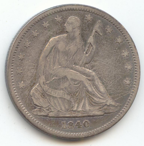 1840 Seated Liberty Half Dollar, VF-XF Details