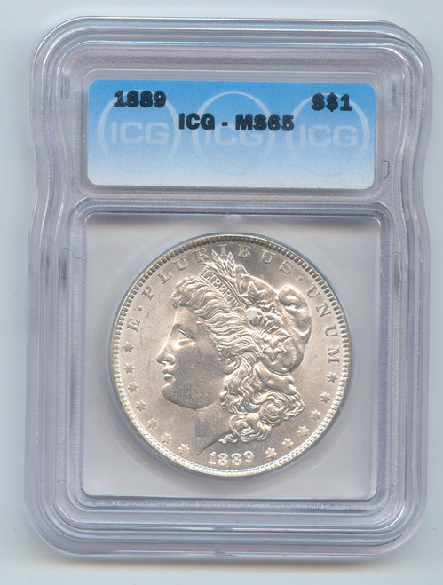 1889 Morgan Silver Dollar, ICG MS-65