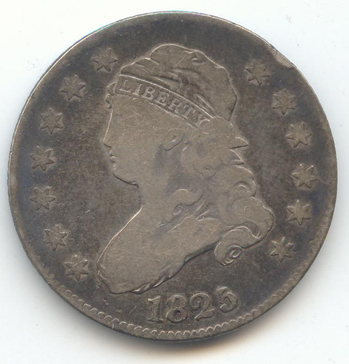 1825/4/2 Capped Bust Quarter, VG