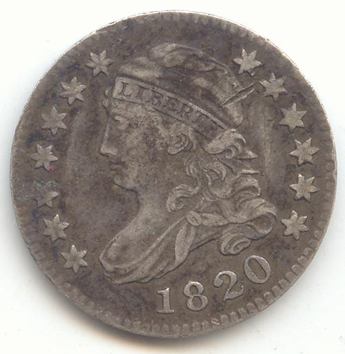 1820 Capped Bust Dime, Original XF