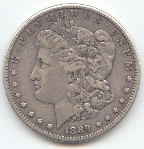1889-CC Morgan Silver Dollar, Scarce Carson City Date, VF-XF Details