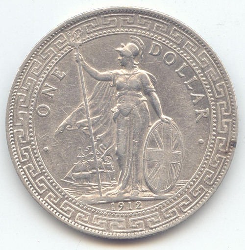 Great Britain, 1912 Trade Dollar, XF Details