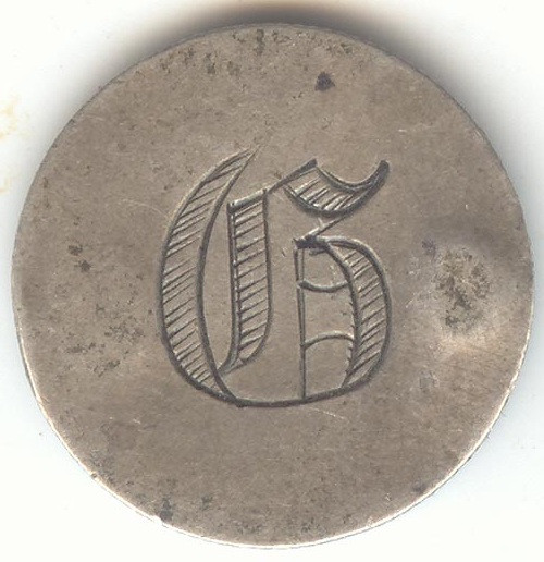 Love Token, Seated Liberty Dime, Letter G