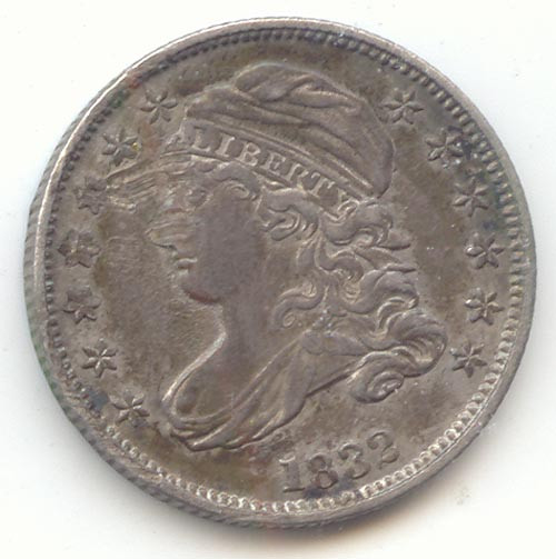 1832 Capped Bust Dime, Sharp and Lustrous AU Details