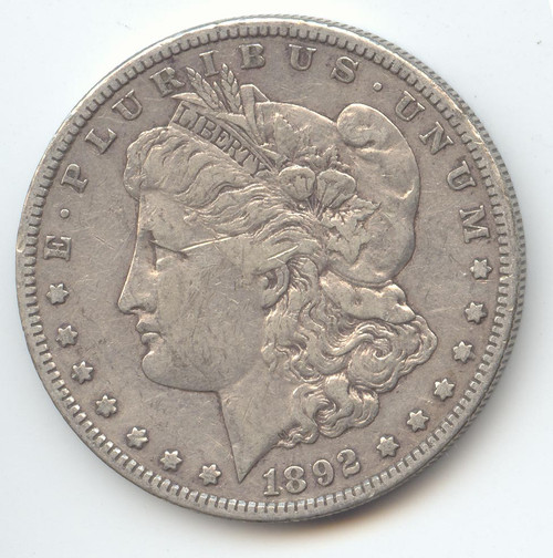 1892-S Morgan Silver Dollar, Scarce S Mint, VF-XF