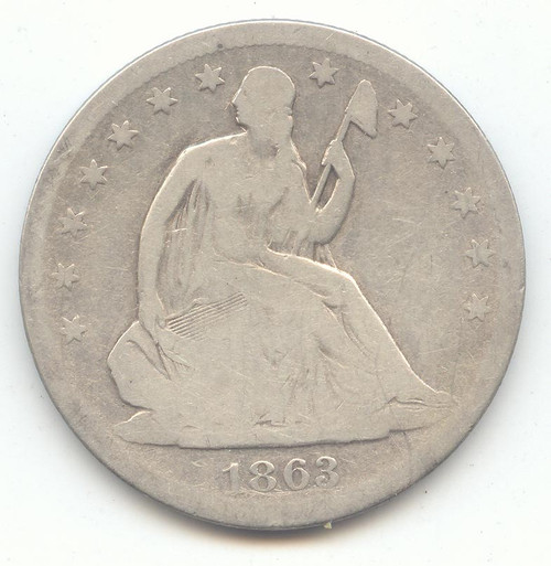 1863-S Seated Liberty Half Dollar, Good Details