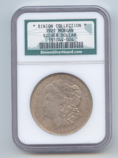 1921 Morgan Silver Dollar, Binion Collection, NGC Certified