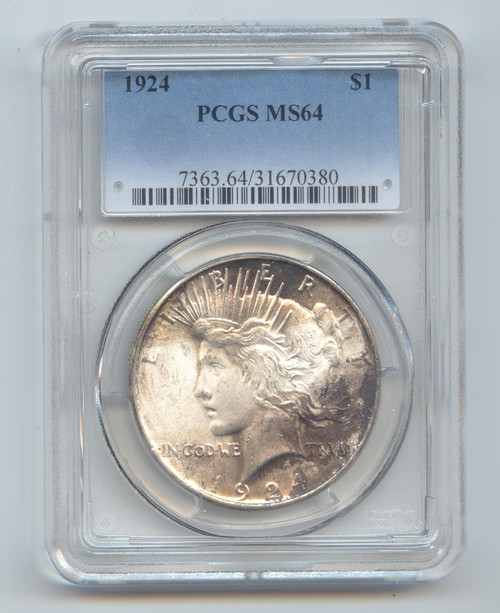 1924 Peace Dollar, PCGS MS-64