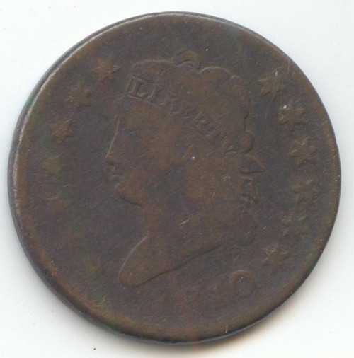 1810 Classic Head Large Cent, G-VG Details