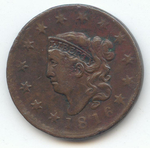 1816 Coronet Head Large Cent, VF-XF