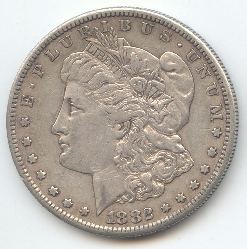 1882-S Morgan Silver Dollar, Lustrous XF-AU