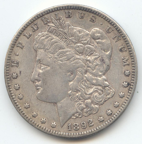 1892-O Morgan Silver Dollar, Original and Lustrous XF-AU