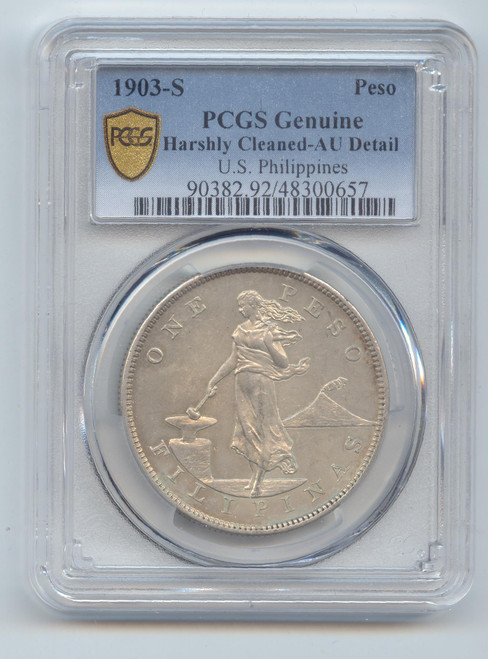 U.S. Philippines, 1903-S Peso, PCGS TrueView AU Detail