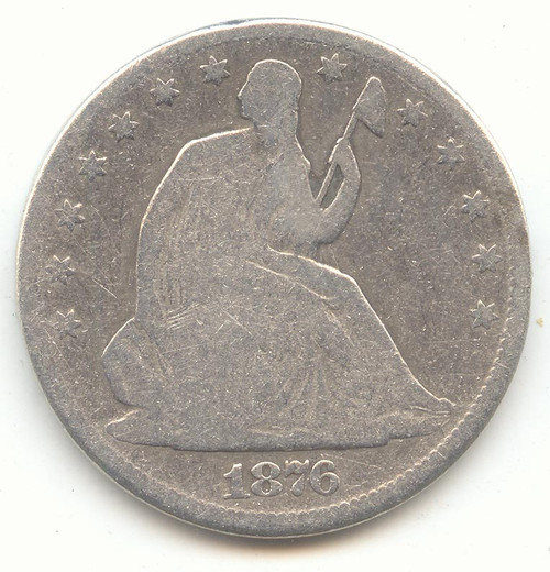 1876-CC Carson City Seated Liberty Half Dollar, Good Details