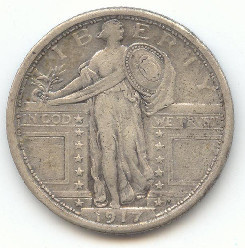 1917 Type 1 Standing Liberty Quarter, XF