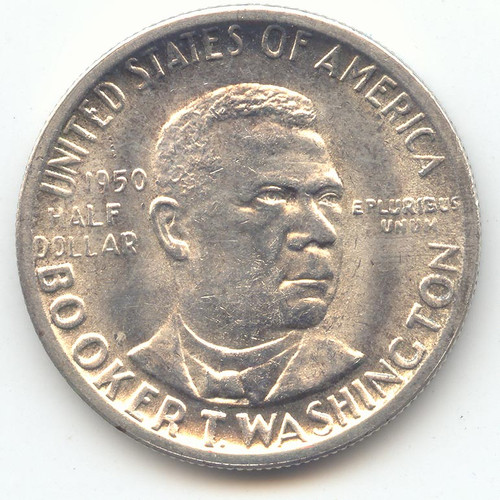 1950-S Booker T. Washington Commemorative Half Dollar, BTW, Choice BU