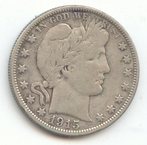 1915-D Barber Half Dollar, Fine-VF