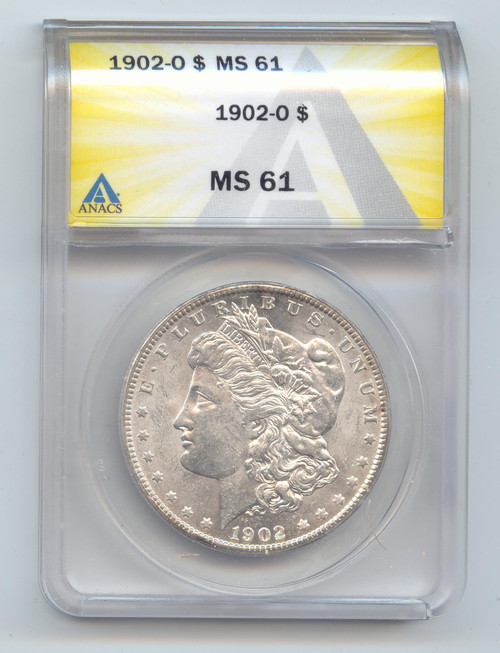 1902-O Morgan Silver Dollar, ANACS MS-61