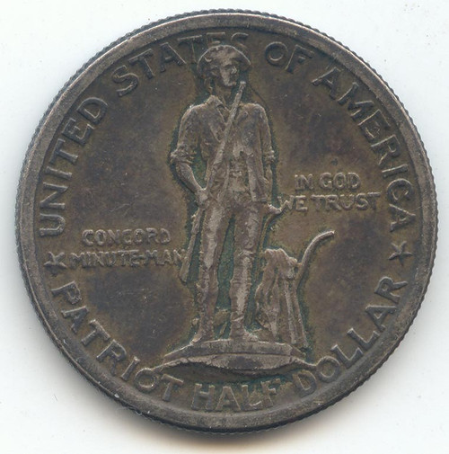 1925 Lexington Concord Patriot Commemorative Half Dollar, XF