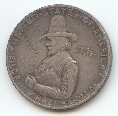 1920 Pilgrim Tercentenary Commemorative Half Dollar, XF