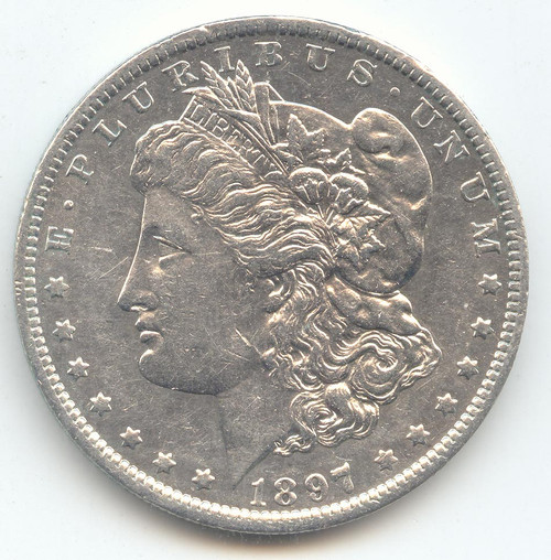 1897-O Morgan Silver Dollar, Scarce O Mint, AU-Unc Details