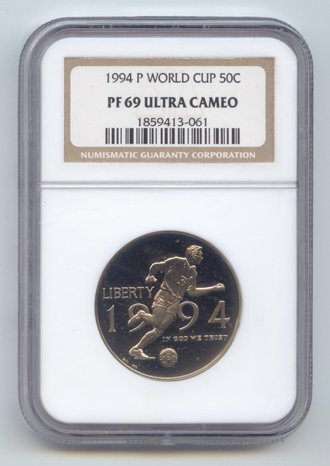 1994-P Proof World Cup Soccer Commemorative Half Dollar, NGC PF-69 Ultra Cameo