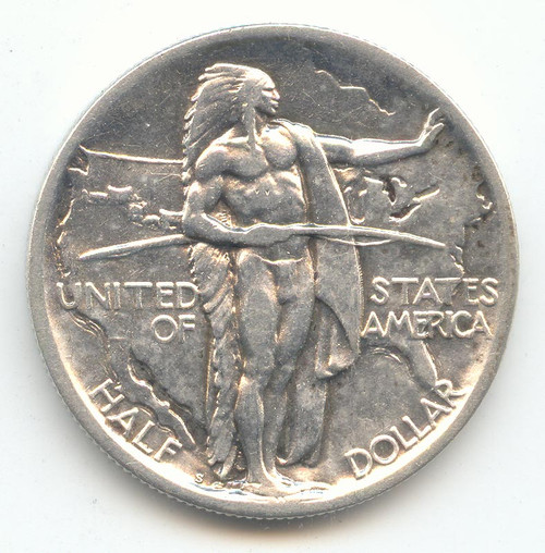 1926-S Oregon Trail Commemorative Half Dollar, Lustrous AU Details