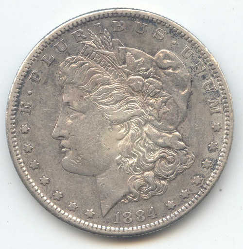 1884-S Morgan Silver Dollar, Scarce S Mint, Lustrous XF-AU Details