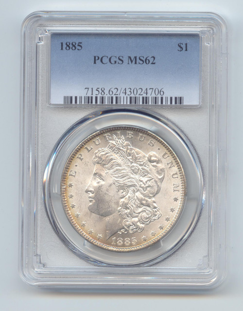 1885 Morgan Silver Dollar, PCGS MS-62