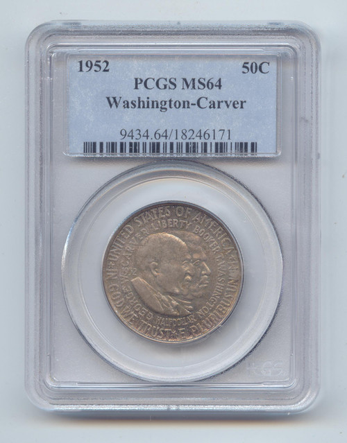 1952 Washington Carver Commemorative Half Dollar, PCGS MS-64