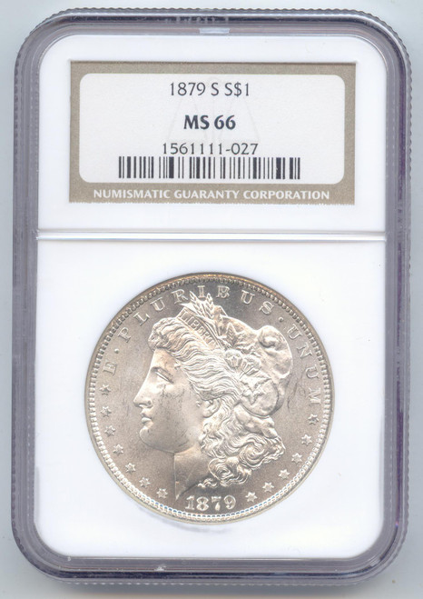 1879-S Morgan Silver Dollar, NGC MS-66, Blast White Gem!
