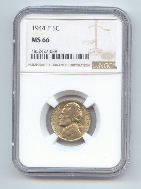 1944-P Silver War Time Jefferson Nickel, NGC MS-66