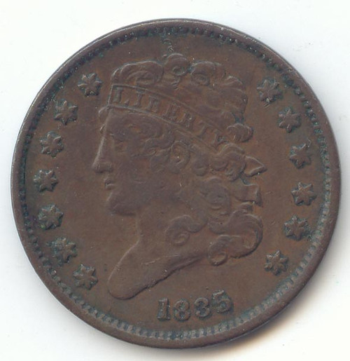 1835 Classic Head Half Cent, VF-XF