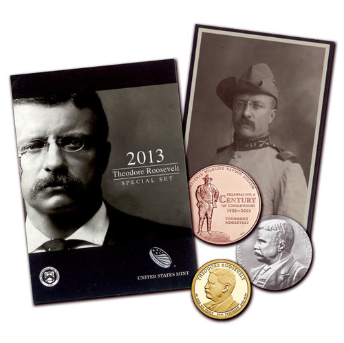 2013 Presidential Coin & Chronicles Set - Theodore Roosevelt Proof