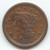 1855 Upright 5's Braided Hair Large Cent, XF Details