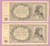 Bohemia & Moravia 1944 50 Korun,2 Consecutive, P-10a, Both XF-AU, Czechoslovakia