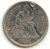 1884 Seated Liberty Dime Love Token, Initials LCW