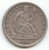 1839 Seated Liberty Half Dollar With Drapery, VF-XF Details