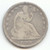 1860-S Seated Liberty Half Dollar, VG Details