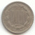 1873 Open 3, Three Cent Nickel, 3c, VF