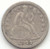 1844 Seated Liberty Dime, Sharp and Original VF-XF