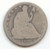 1876 Seated Liberty Half Dollar, Problem Fee AG